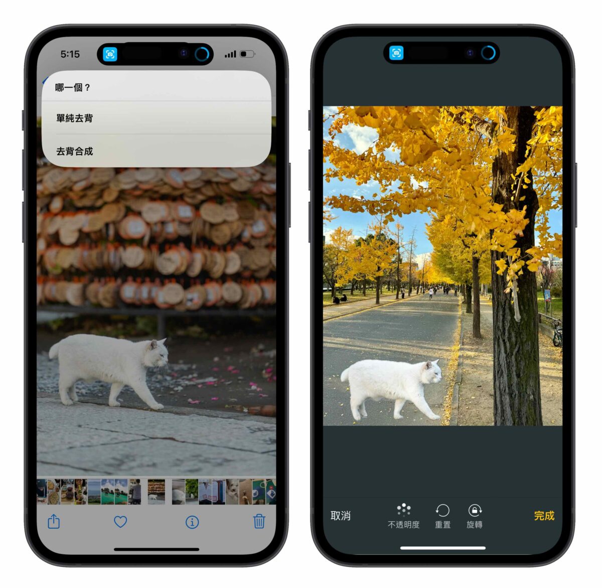iPhone iOS 捷徑 iPhone 照片去背合成捷徑