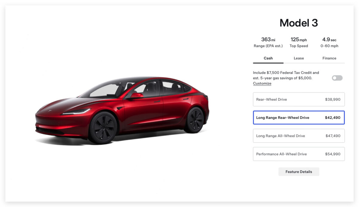 特斯拉 Tesla Model 3 Model 3 煥新版 Model 3 LR RWD
