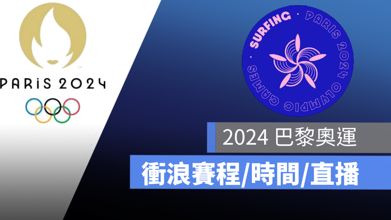 【2024 巴黎奧運賽程】奧運衝浪賽程，比賽日期、直播轉播 LIVE 線上看