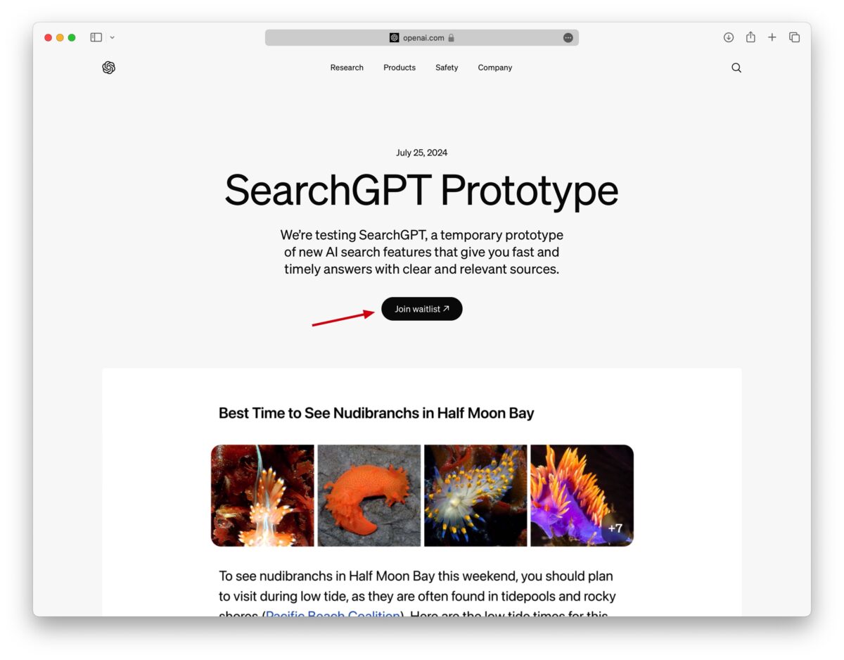 OpenAI SearchGPT