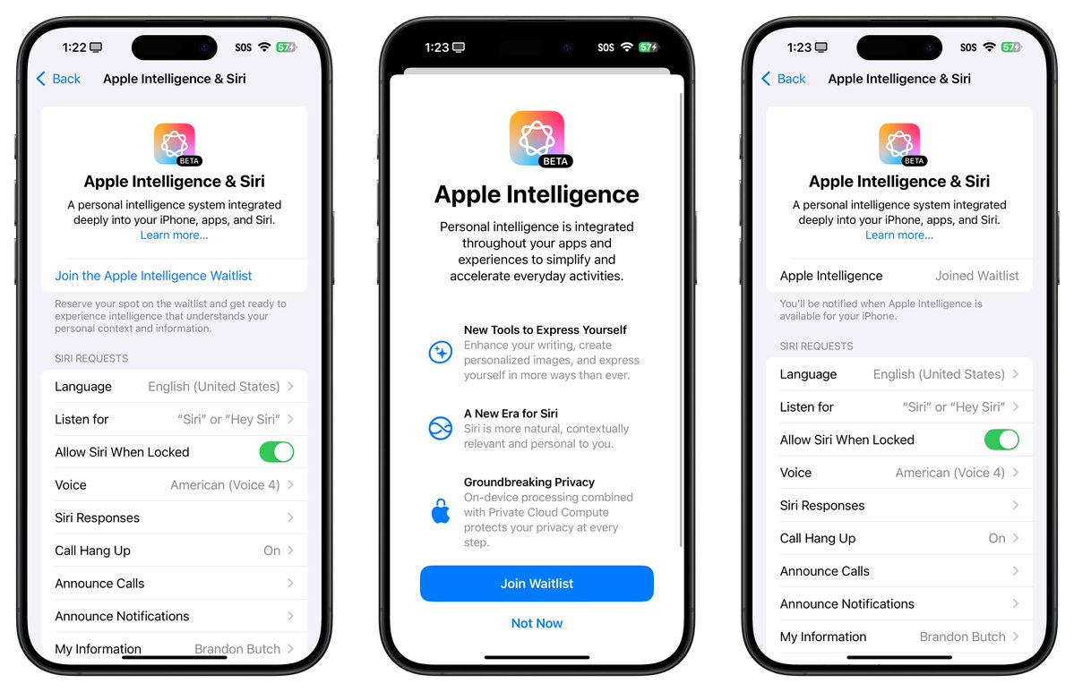 iOS 18.1 Beta macOS 15.1 iPadOS 18.1 Beta Apple Intelligence 更新