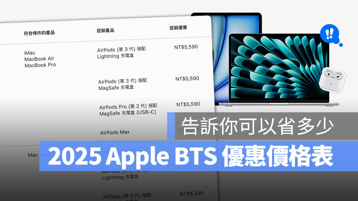 Apple BTS 優惠價格表