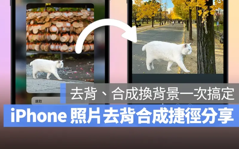 iPhone 照片去背合成捷徑分享：去背順便換背景，輕鬆打造更有趣的圖片情境