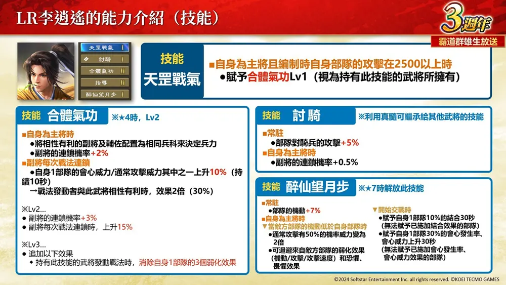 三國志霸道 仙劍奇俠傳 聯動 新武將 編制推薦 3週年