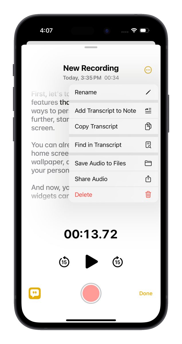 iOS iPhone iOS 18 備忘錄 iOS 18 備忘錄 語音轉文字 數學備忘錄 收合段落 重點標註