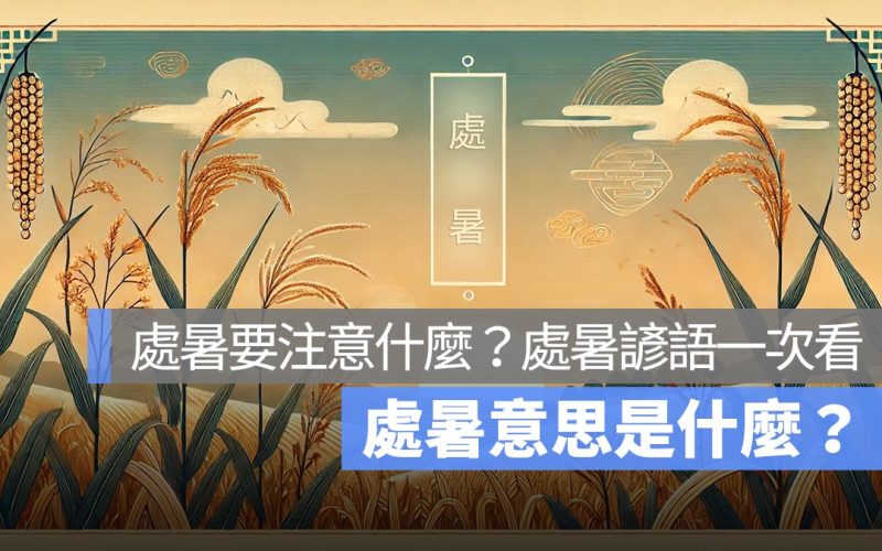 【24 節氣】處暑意思是什麼？處暑要注意什麼？處暑諺語一次看