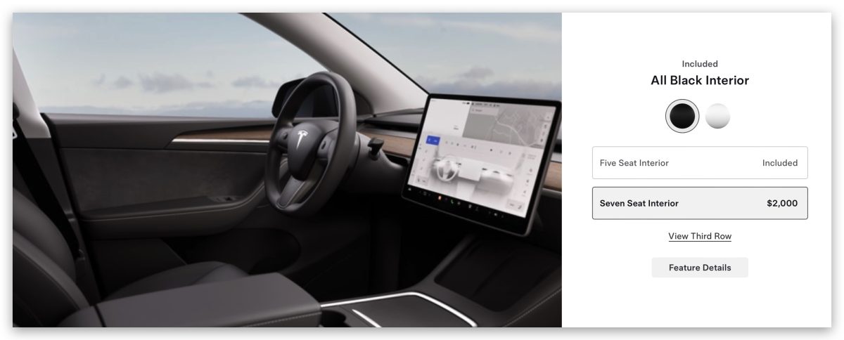 特斯拉 Tesla Model Y 7 人座 第三排座椅 7 人座 Model Y