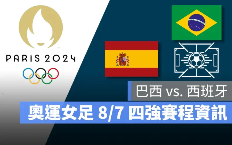 奧運 2024 巴黎奧運 巴黎奧運 足球 奧運足球 賽程 直播 男足 女足 4 強賽 準決賽 巴西 西班牙