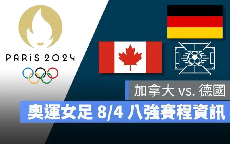 奧運 2024 巴黎奧運 巴黎奧運 足球 奧運足球 賽程 直播 男足 女足 8 強賽 加拿大 德國