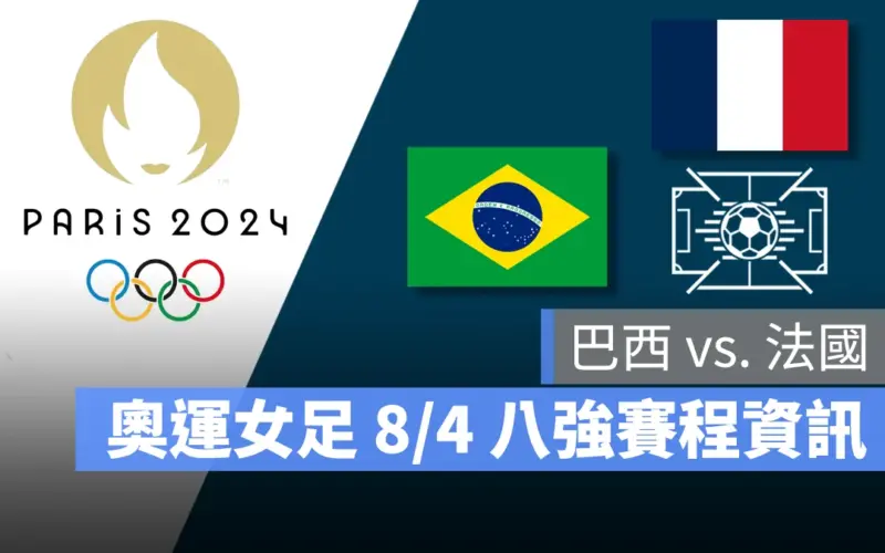 奧運 2024 巴黎奧運 巴黎奧運 足球 奧運足球 賽程 直播 男足 女足 8 強賽 法國 巴西