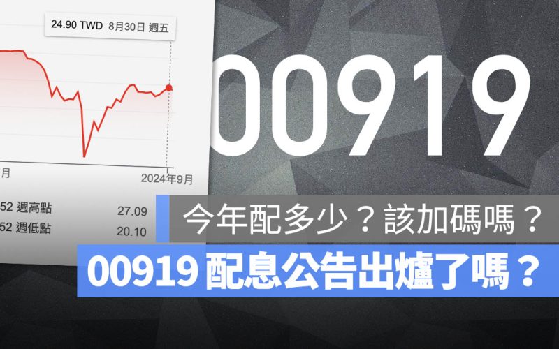 00919 配息公告出爐沒?配息多少?該加碼嗎?這裡告訴你