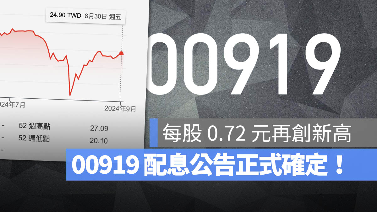 00919 配息 公告 金額