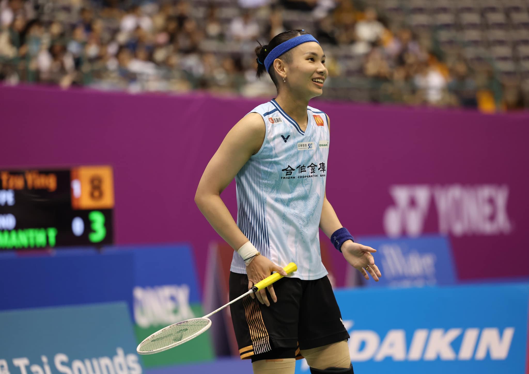 2024 BWF 台北羽球公開賽，戴資穎晉級 8 強，可透由轉播直播，在線上幫小戴加油！
