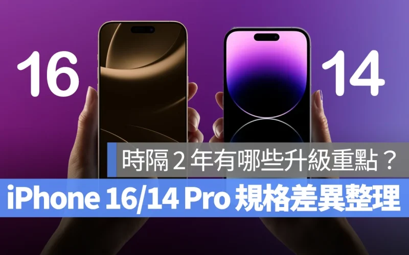 iPhone 16 Pro iPhone 14 Pro 規格 比較