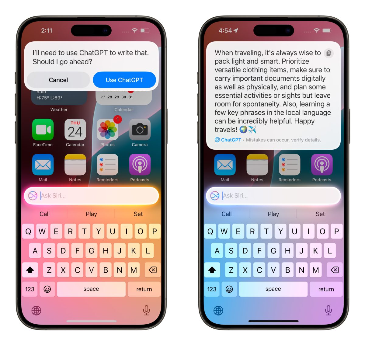 iOS iPhone iOS 18.2 iOS 18.2 Beta Apple Intelligence Image Playground Genmoji Image Wand ChatGPT Siri Visual Intelligence