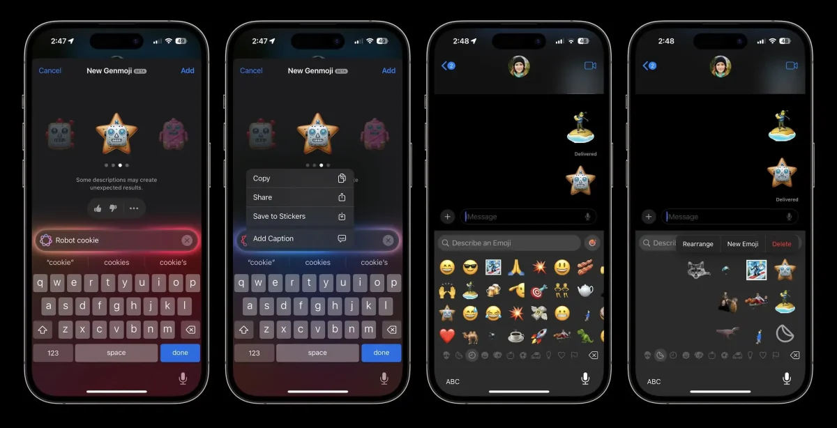 iOS iPhone iOS 18.2 iOS 18.2 Beta Apple Intelligence Image Playground Genmoji Image Wand ChatGPT Siri Visual Intelligence