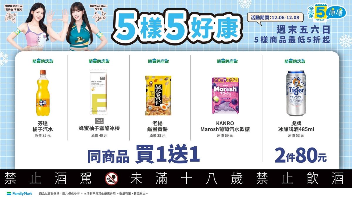 全家康康五優惠 12/6~12/8