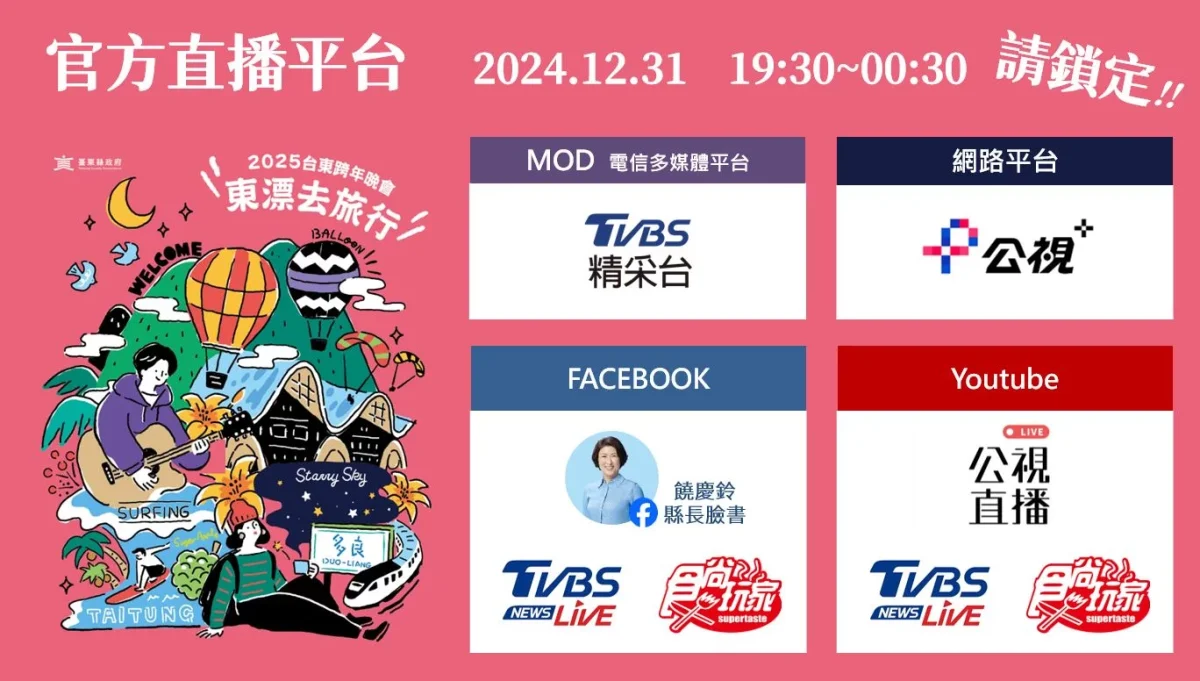 2025 台東跨年演唱會 轉播直播平台