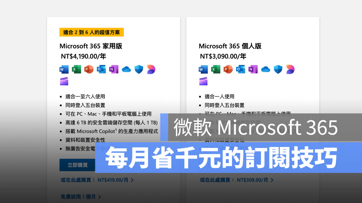 微軟 Microsoft 365 訂閱 漲價 Copilot