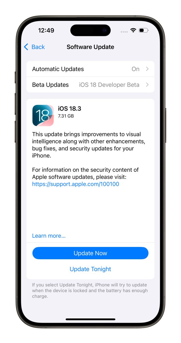 iOS iOS 18 iOS 18.3 iOS 18.3 更新 iPhone 更新 更新回報 更新災情 更新狀況 災情 iOS 18.3 災情 系統更新 軟體更新 Apple Intelligence