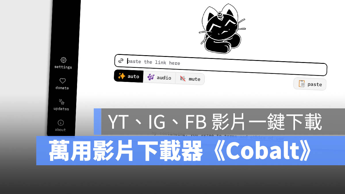 YouTube IG Facebook 影片下載 cobalt