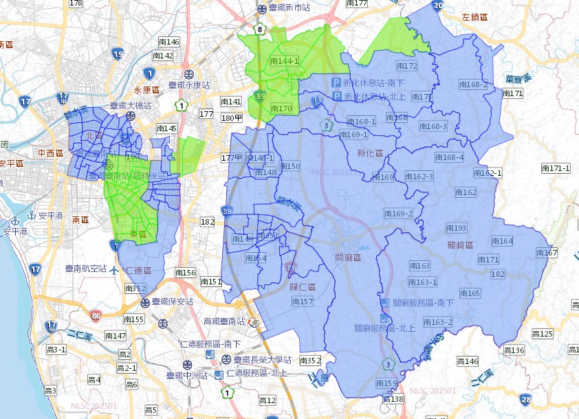 台南停水範圍