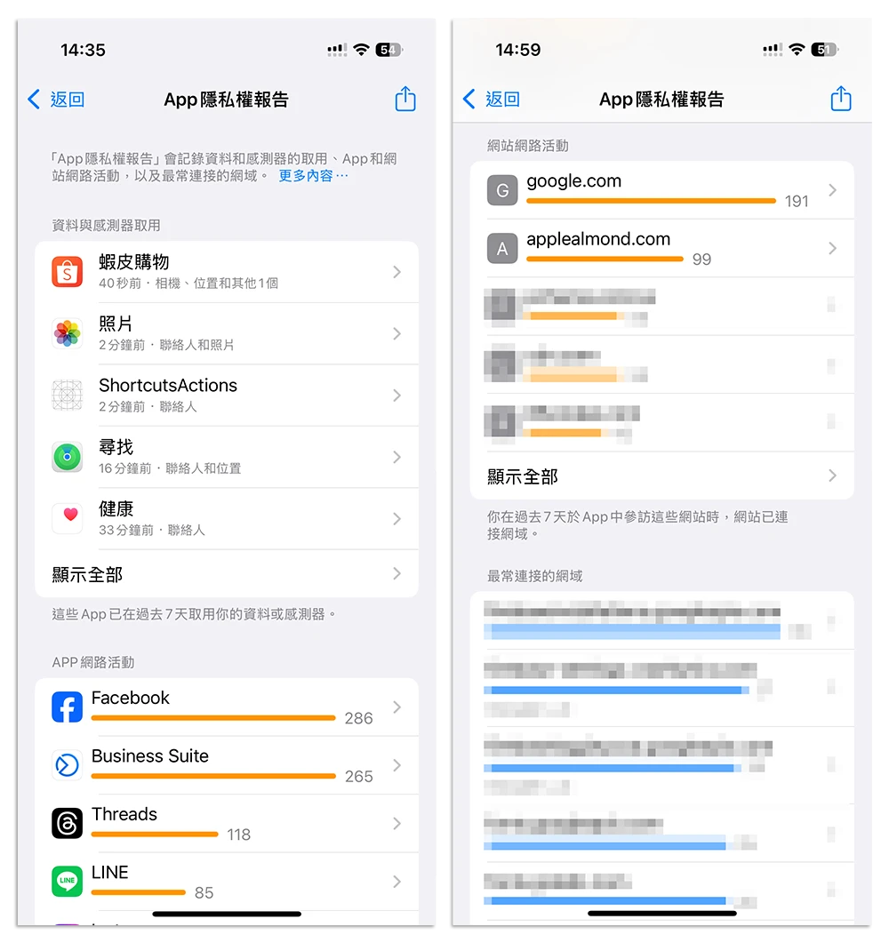 App 隱私權報告 背景存取照片