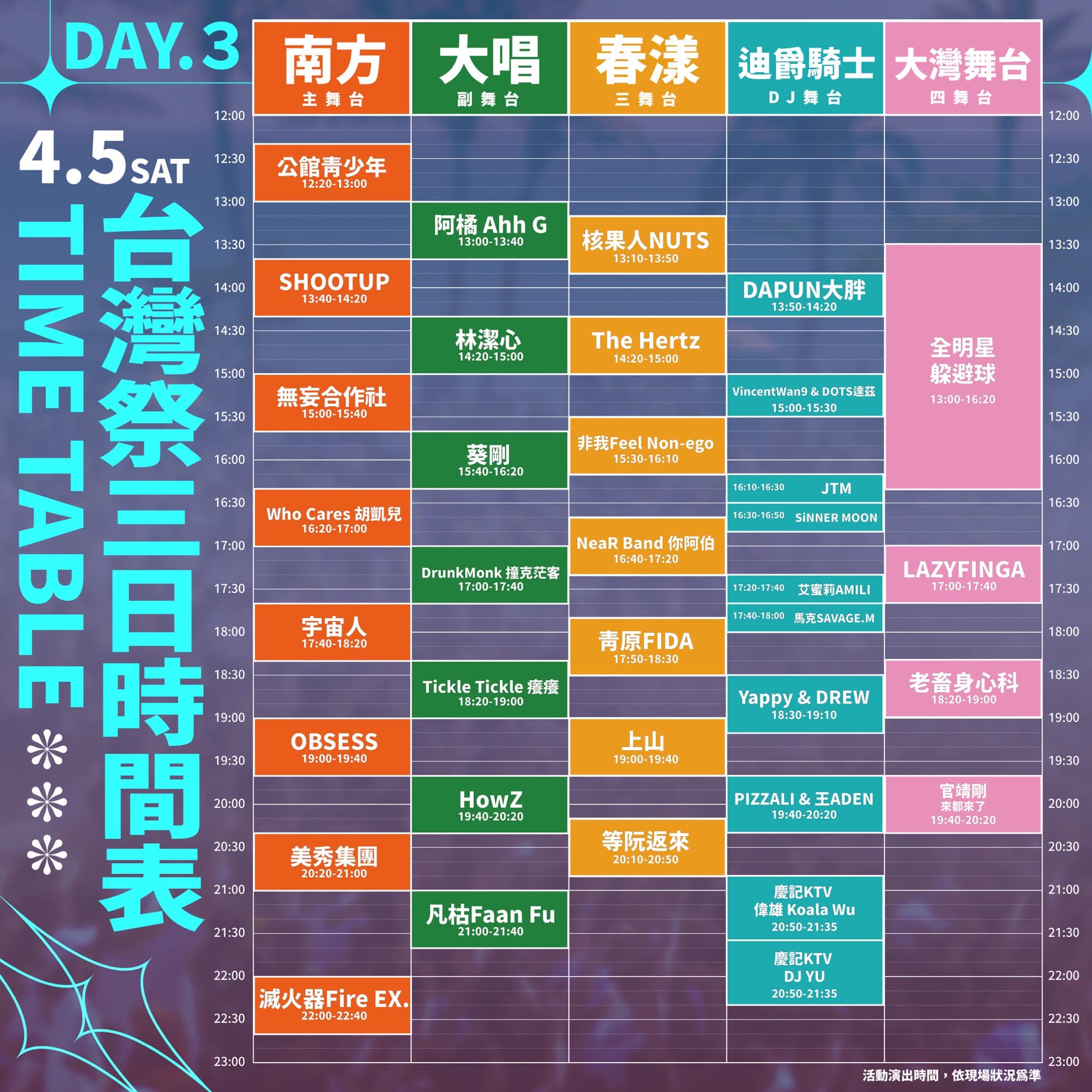 2025 台灣祭陣容