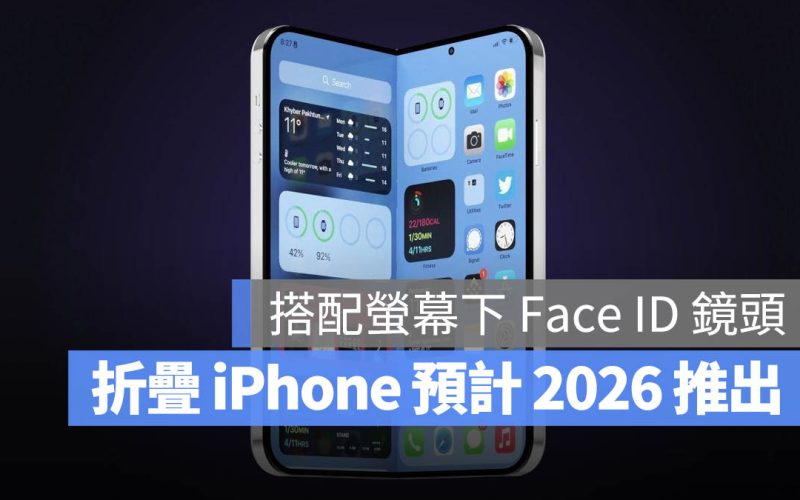 折疊 iPhone 預估 2026 推出！還帶有螢幕下 Face ID 技術