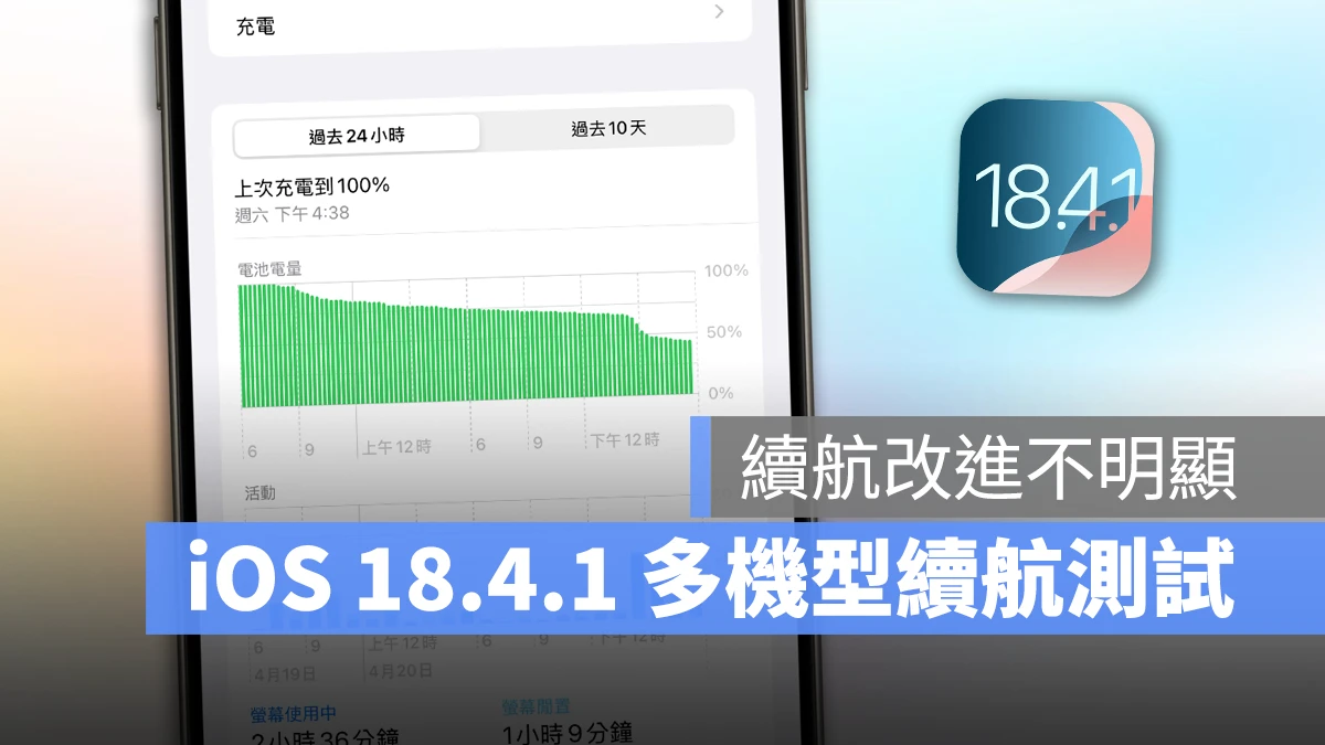 iOS iPhone iOS 18.4.1 iOS 18.4.1 續航測試 iOS 18.4.1 續航 iOS 18.4.1 電池續航
