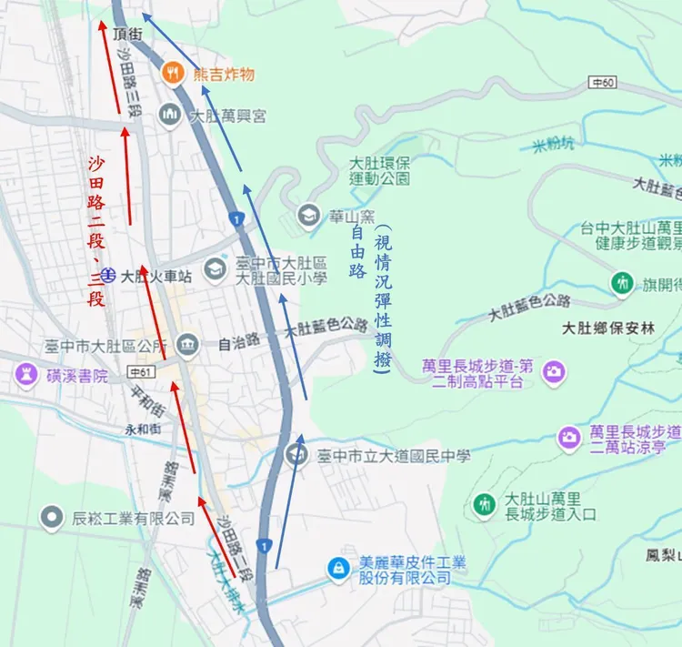 白沙屯媽祖路線,交管路線圖
