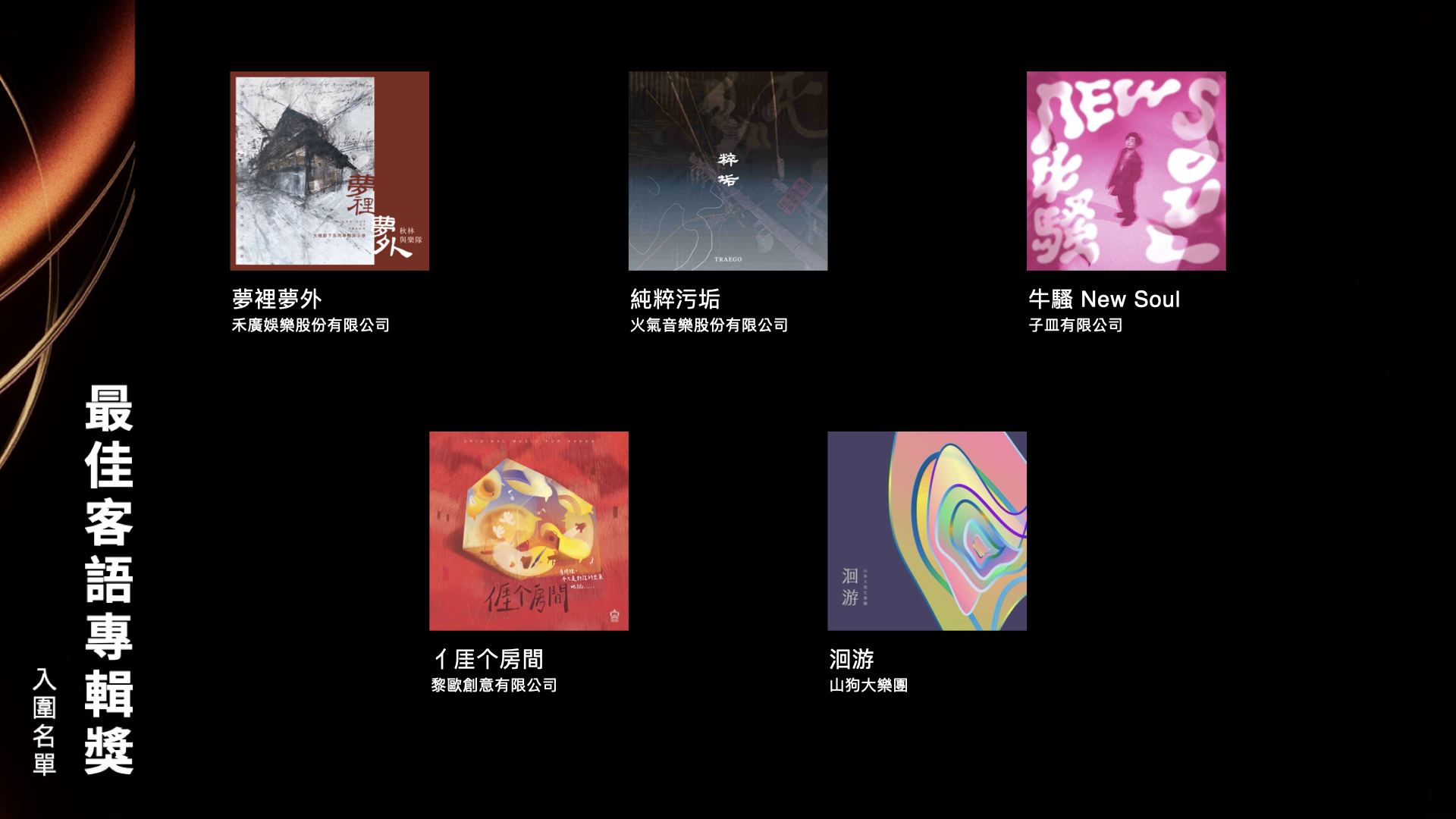 2025 金曲獎 36 入圍名單:最佳客語專輯獎