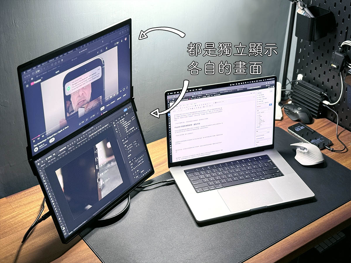 FlipGO 折疊雙螢幕 開箱 外接螢幕 評測