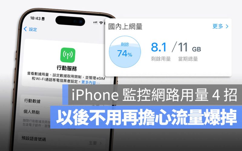 iPhone 監控網路用量 4 招必學技巧，避免流量提早耗光