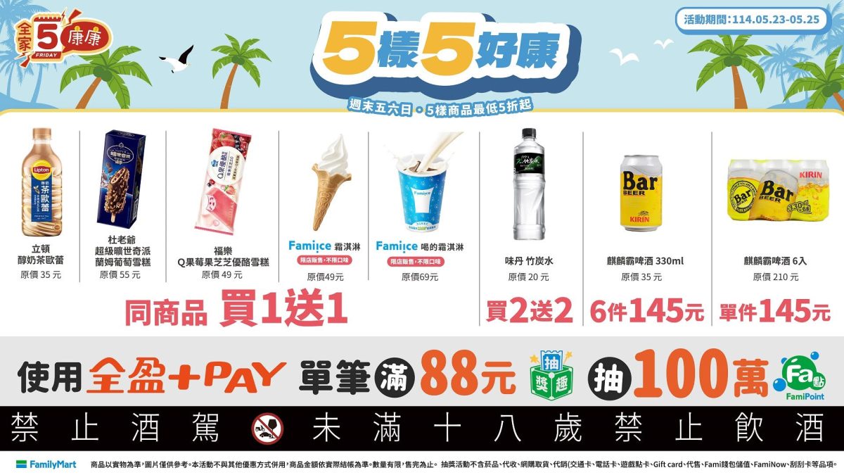 全家康康五優惠