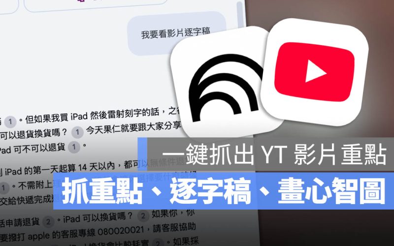 用 NotebookLM 抓 YouTube 影片重點和逐字稿,還能一秒畫心智圖