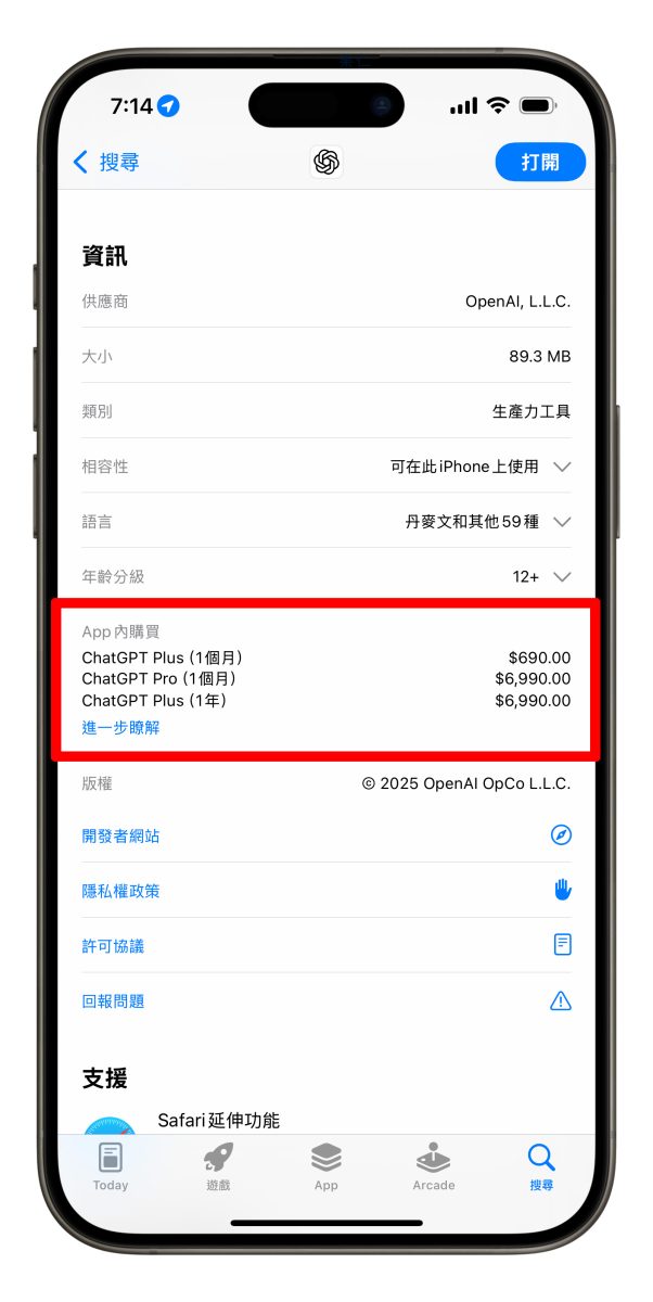 ChatGPT ChatGPT 年訂閱方案 OpenAI