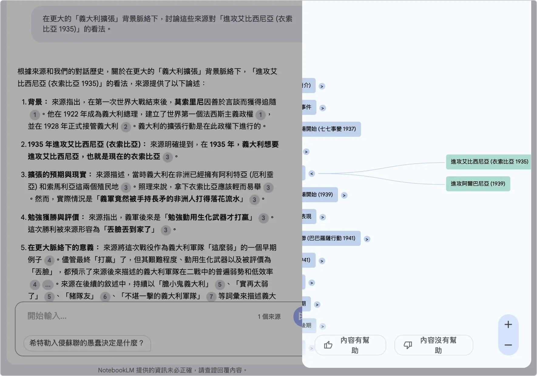 NotebookLM YouTube 影片 逐字稿 心智圖