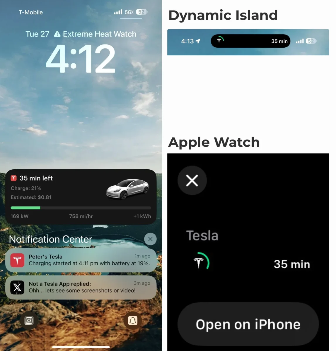 iOS iPhone Tesla 特斯拉 特斯拉 App 特斯拉 App 4.45.0 版本 iPhone 動態島 iPhone 即時動態 動態島 即時動態