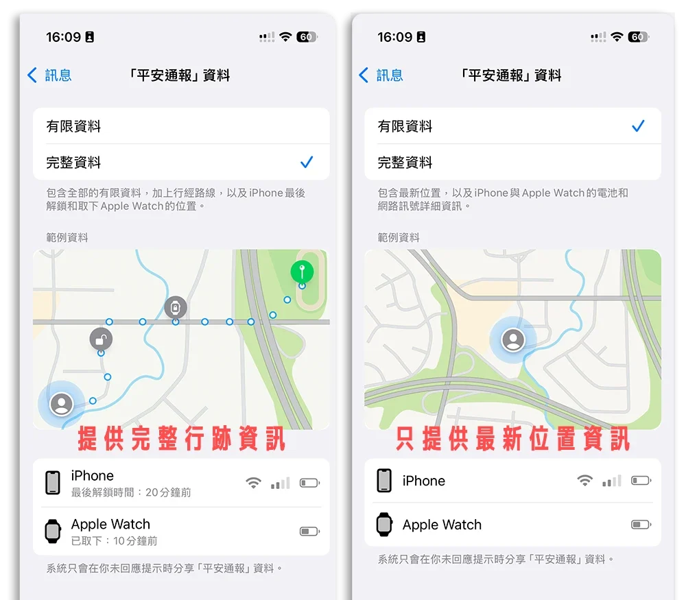 iPhone 平安通報