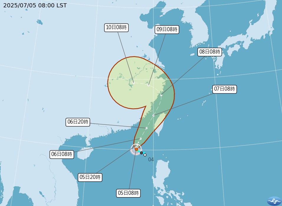 丹娜絲颱風動態