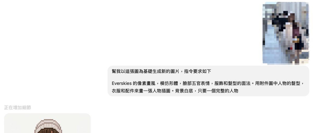 ChatGPT ChatGPT 像素風格 ChatGPT 像素風格人物 Everskies Everskies 指令 Everskies 像素風格