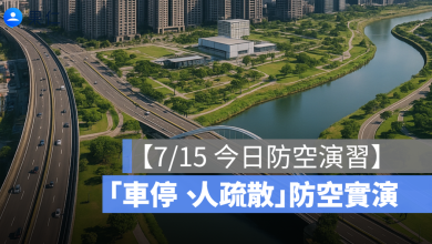 【7/15 今日防空演習】台中三區實施「車停、人疏散」防空實演