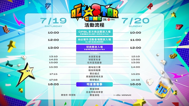 中職明星賽時間表