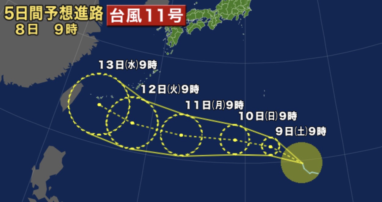 楊柳颱風動態路徑