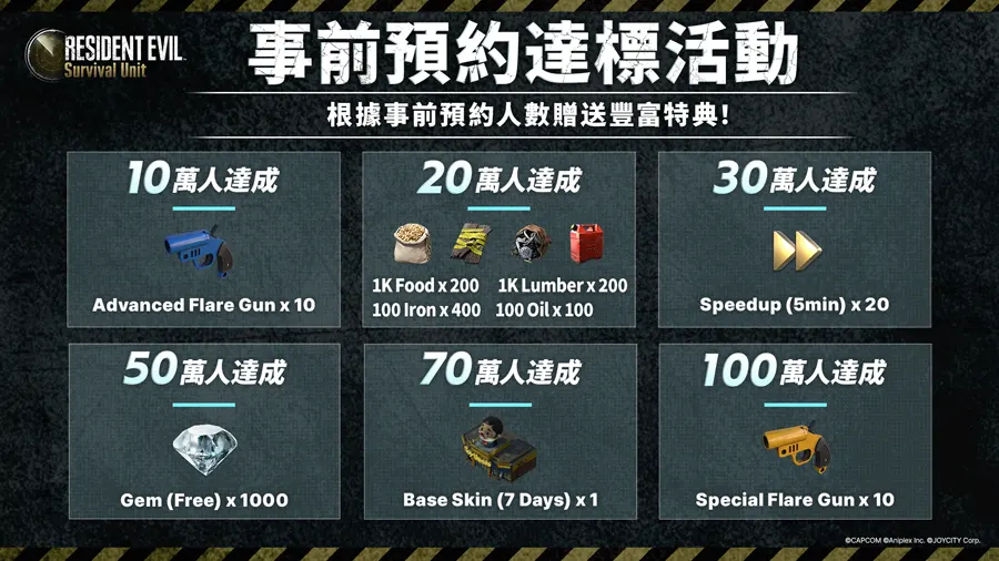 惡靈古堡生存兵種 Resident Evil Survival Unit 戰略策略手遊 事前預約