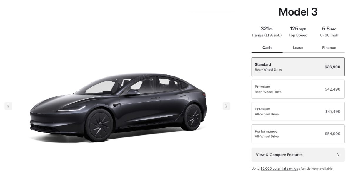 特斯拉 Tesla Model Y Model 3 Model Y Standard Model 3 Standard 特斯拉平價車