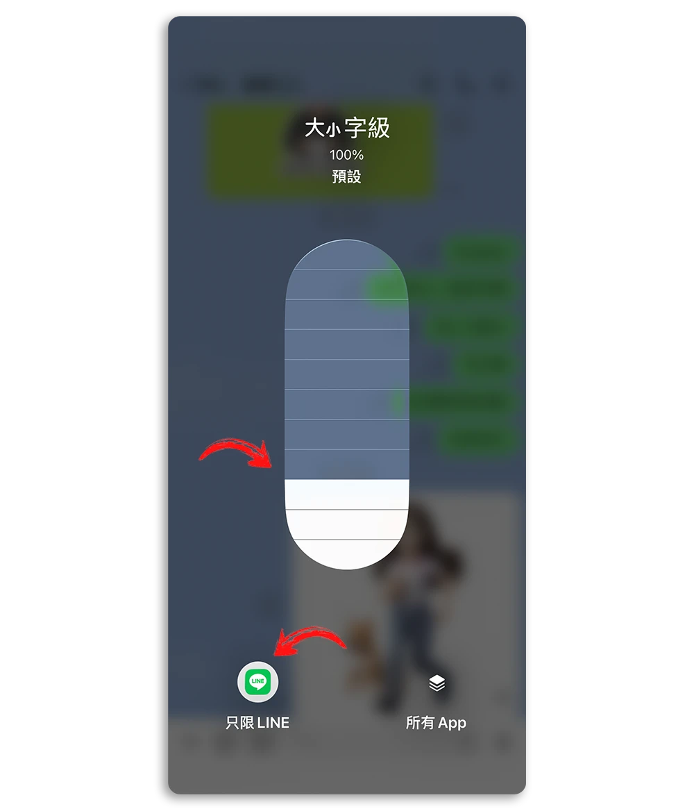 LINE 字體大小