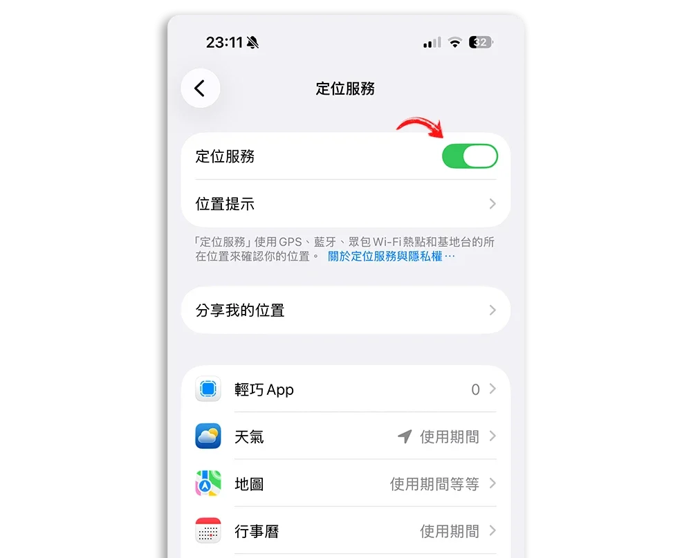 iPhone 定位不準