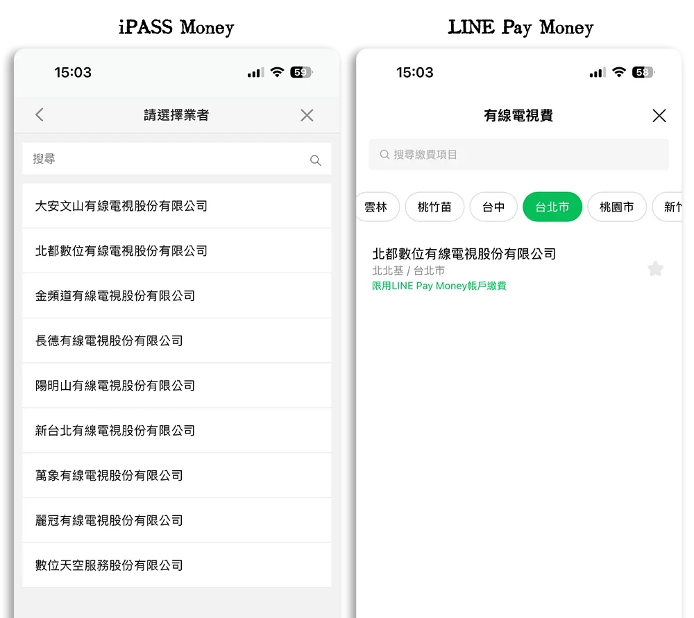iPASS Money LINE Pay Money 差異